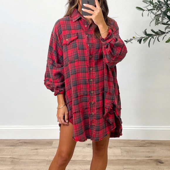 *ISO* Shop Talulah Stone Cliff Plaid Tunic *ISO* - Picture 1 of 1